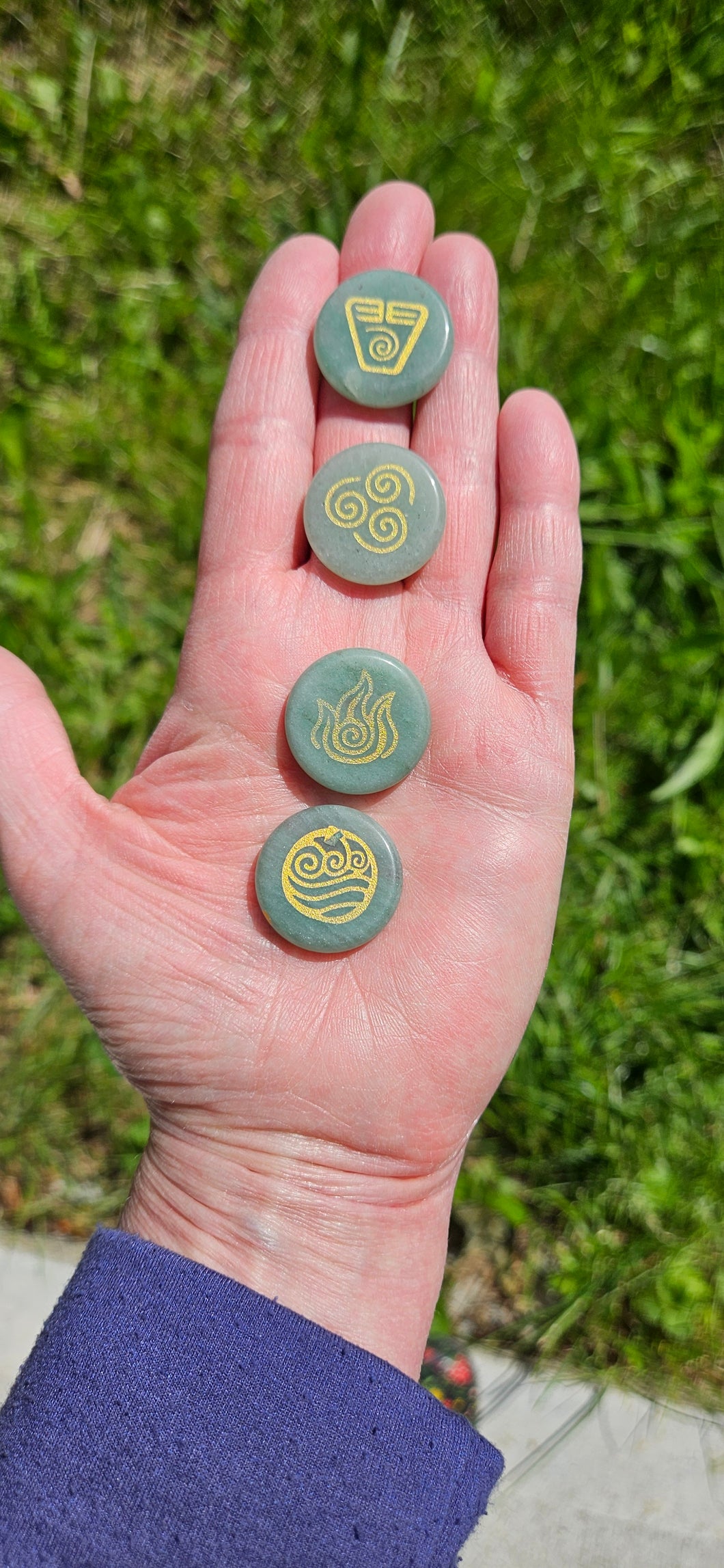 Green Aventurine Element Runes