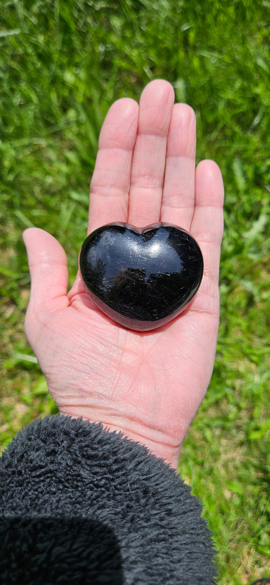 Black Tourmaline Heart