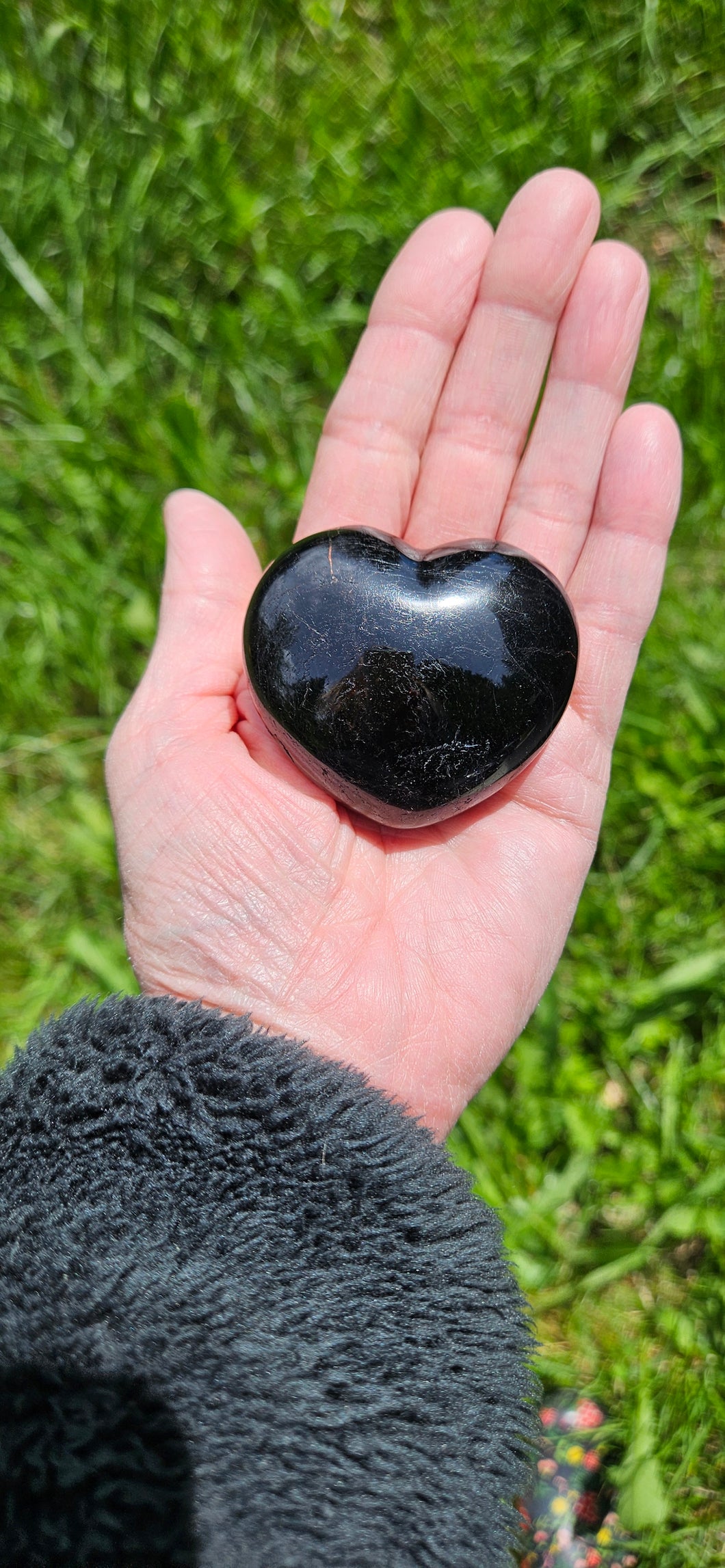 Black Tourmaline Heart