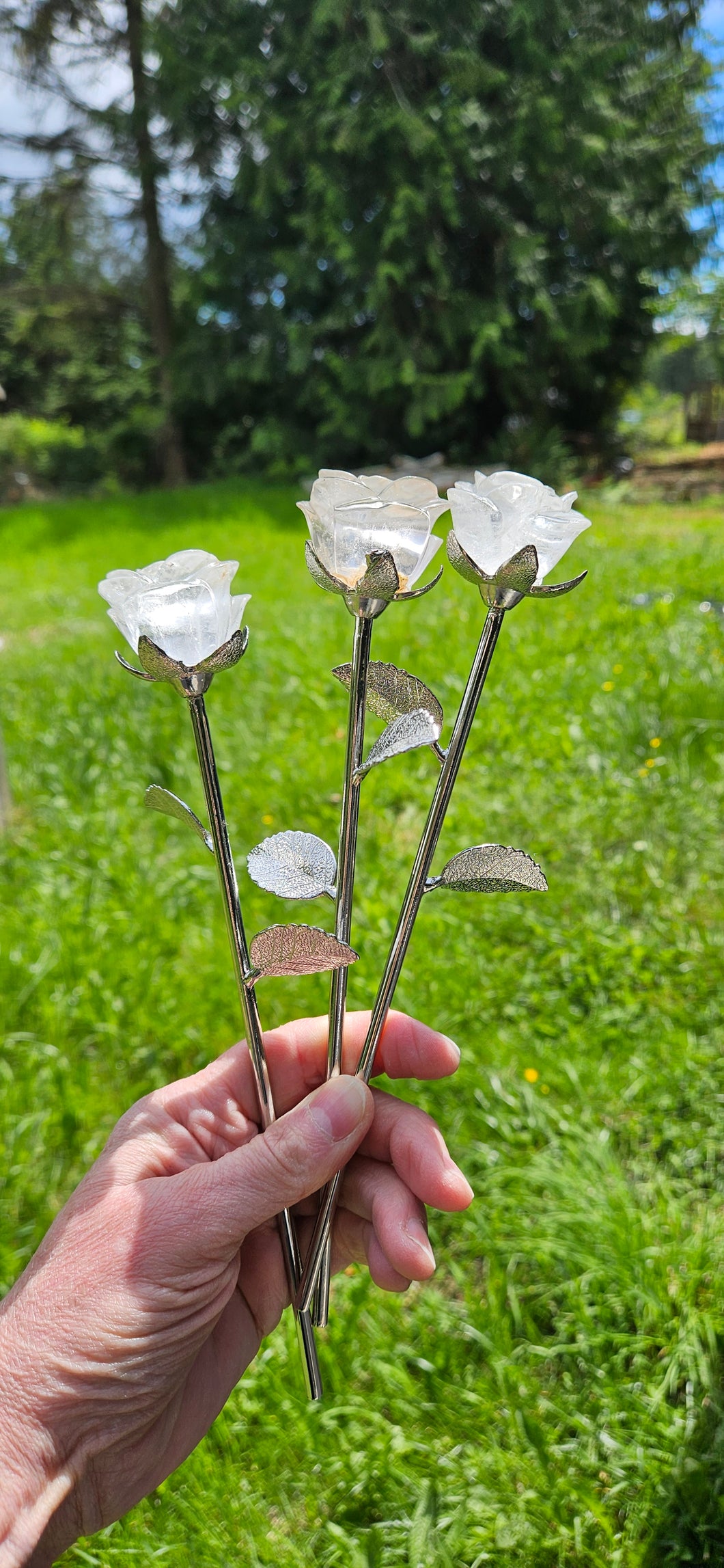 Clear Quartz Rose