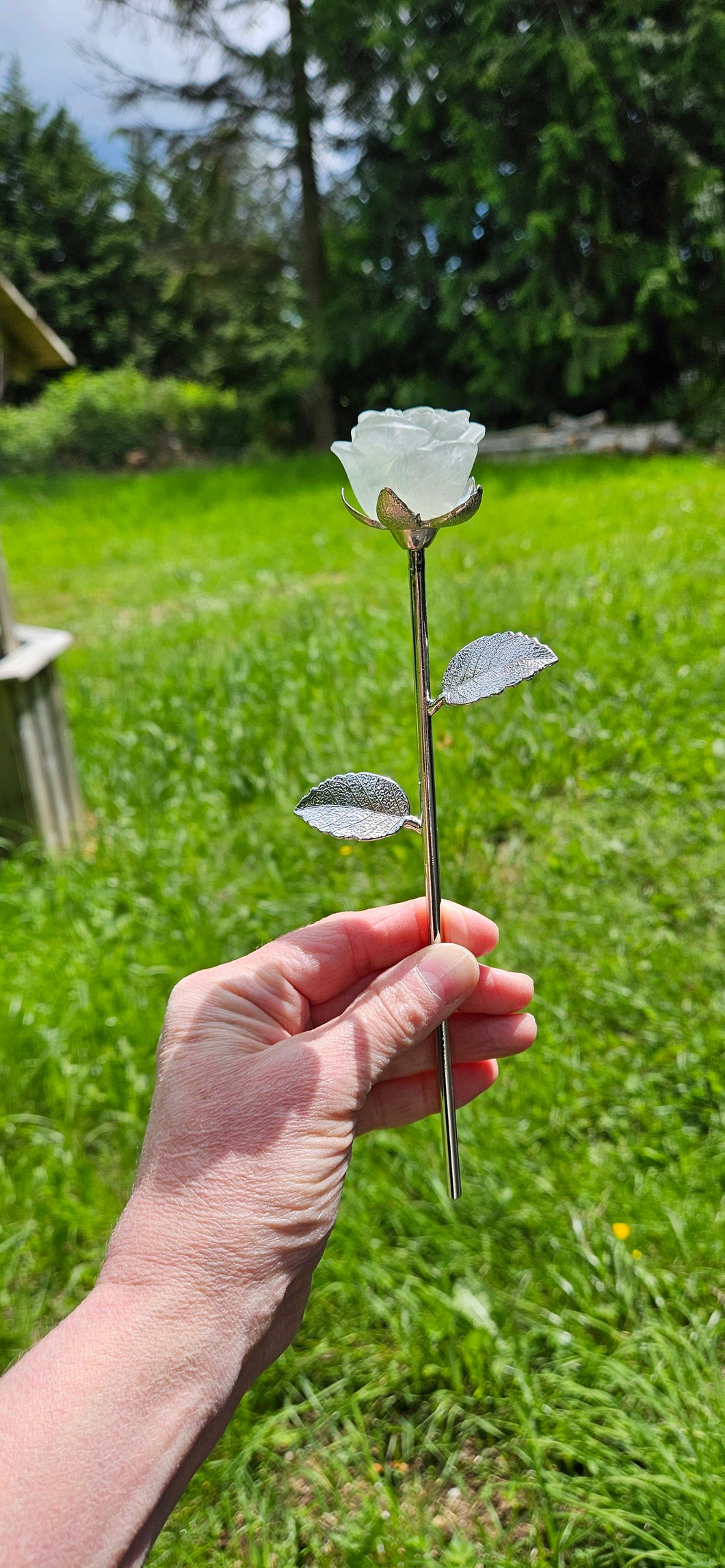 Green Fluorite Rose