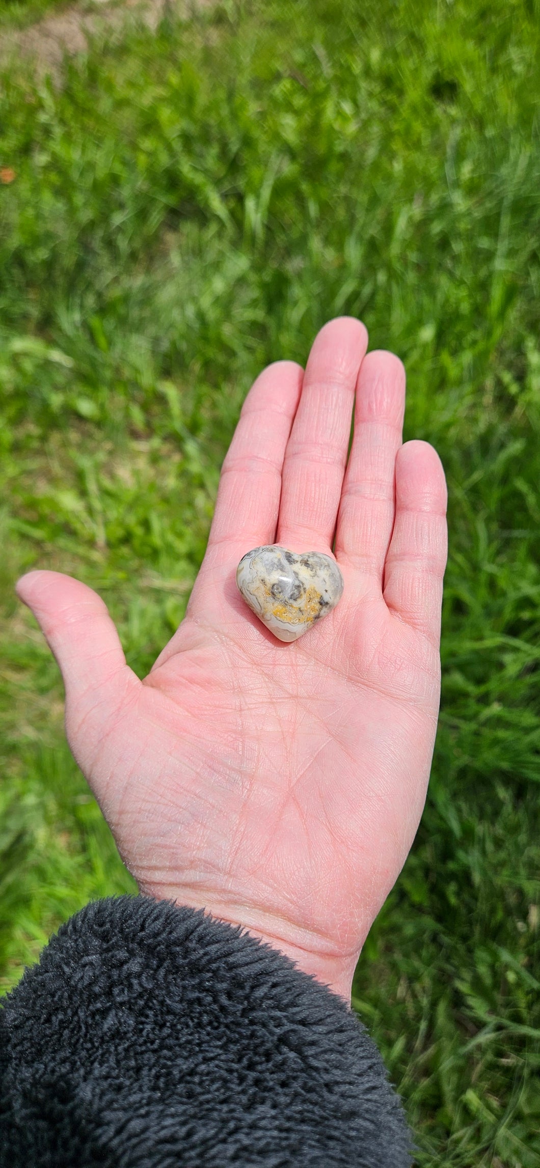 Crazy Lace Agate Small Heart