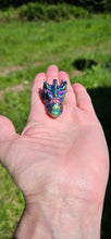 Load image into Gallery viewer, Titanium Aura Sphalerite Dragon Head
