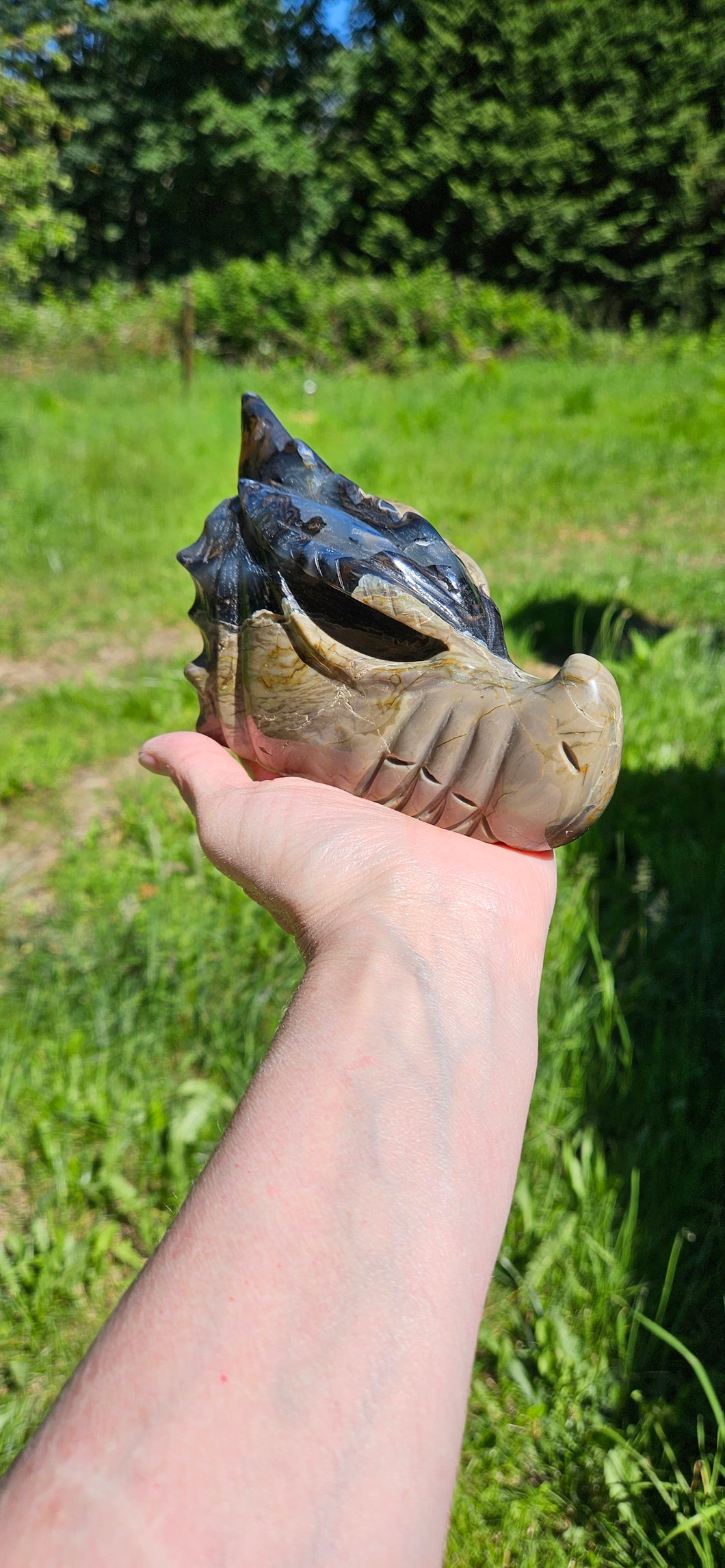 Volcano Agate Dragon Head