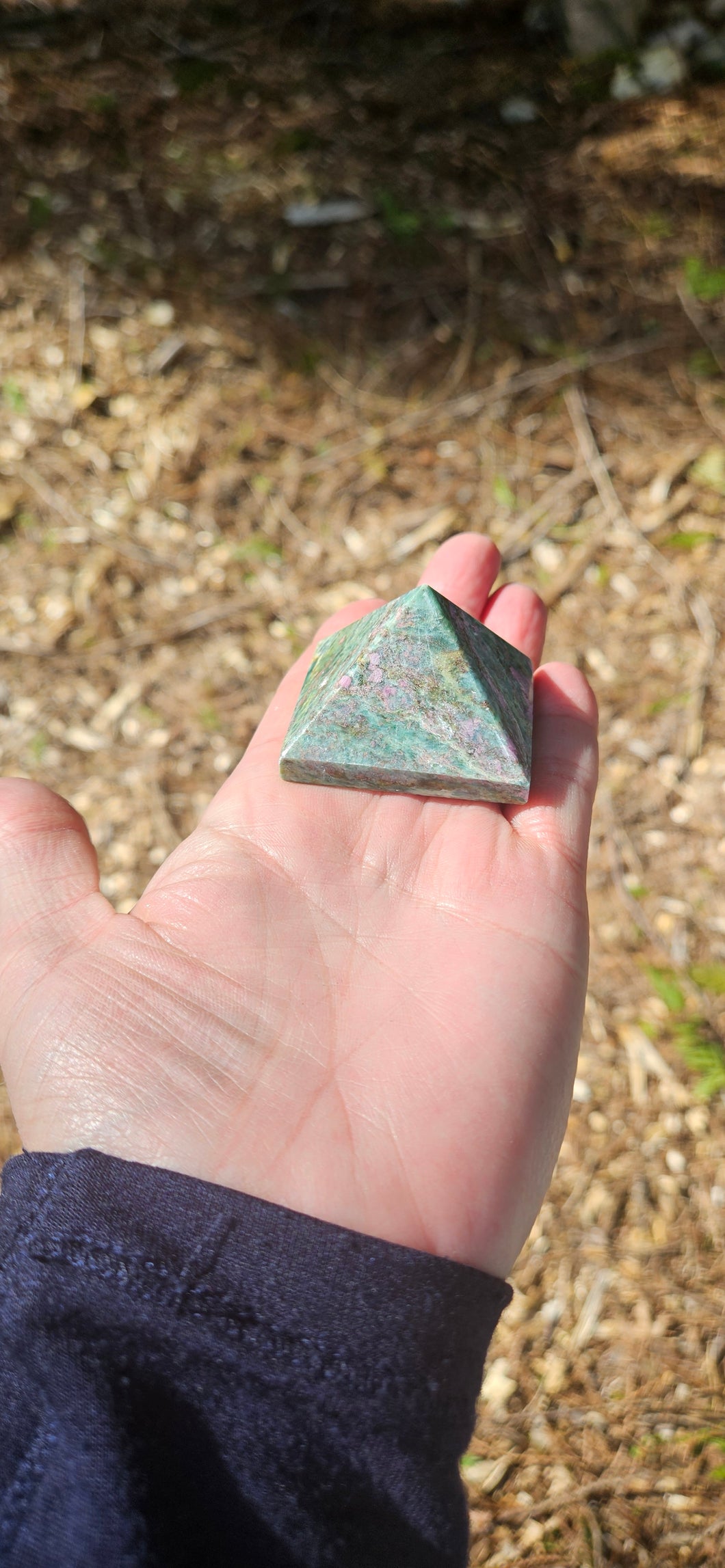 Ruby and Fuchsite Pyramid