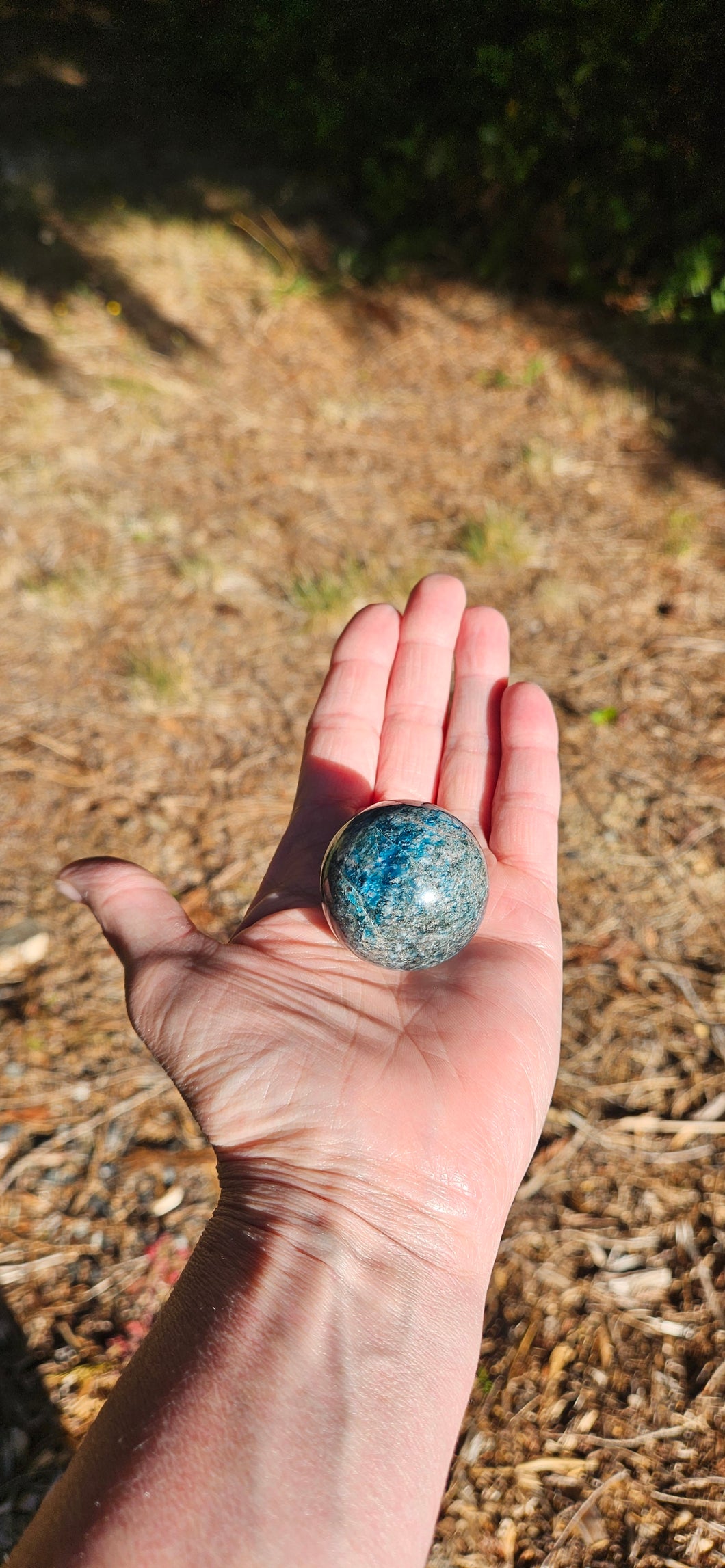 Blue Apatite Sphere