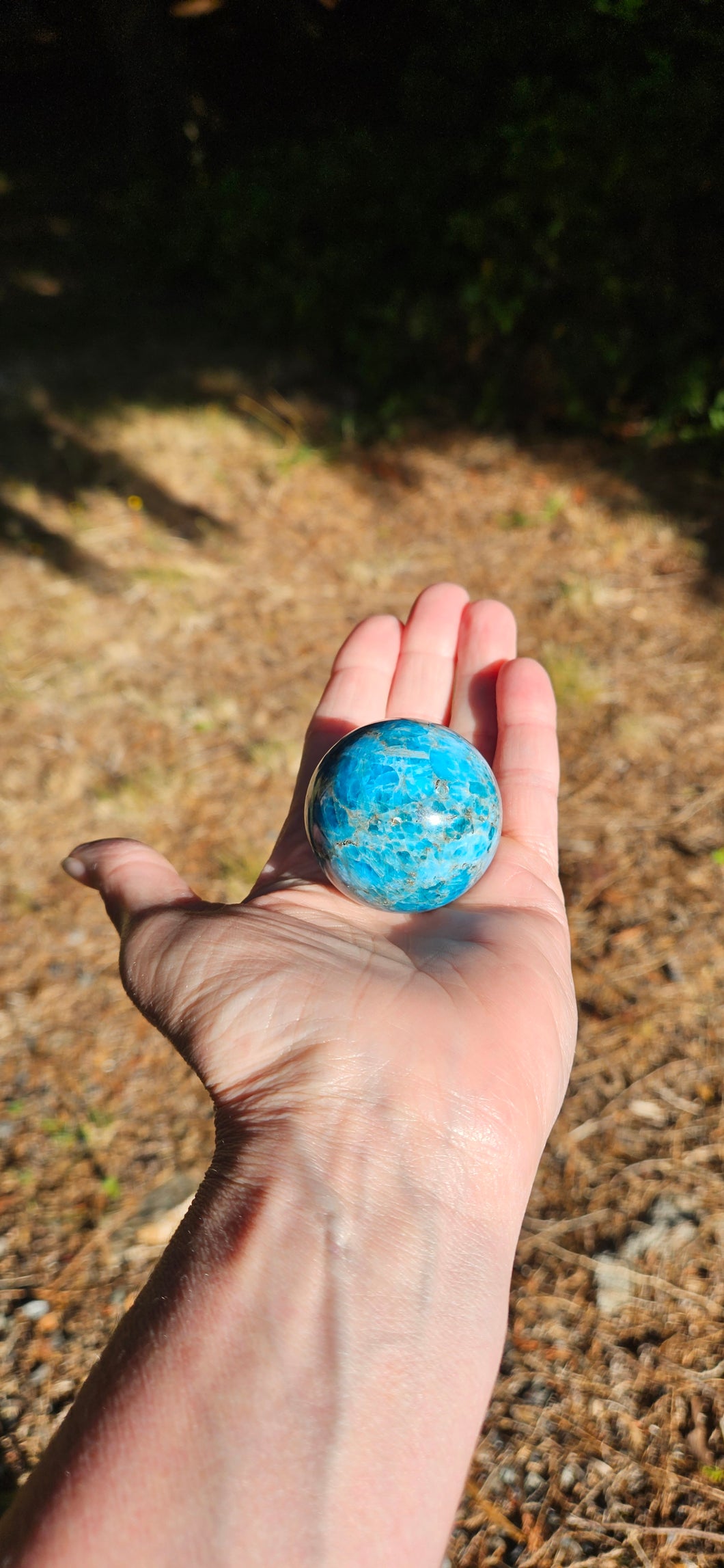 Blue Apatite Sphere