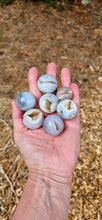 Load image into Gallery viewer, Agate Mini Spheres with Druzy
