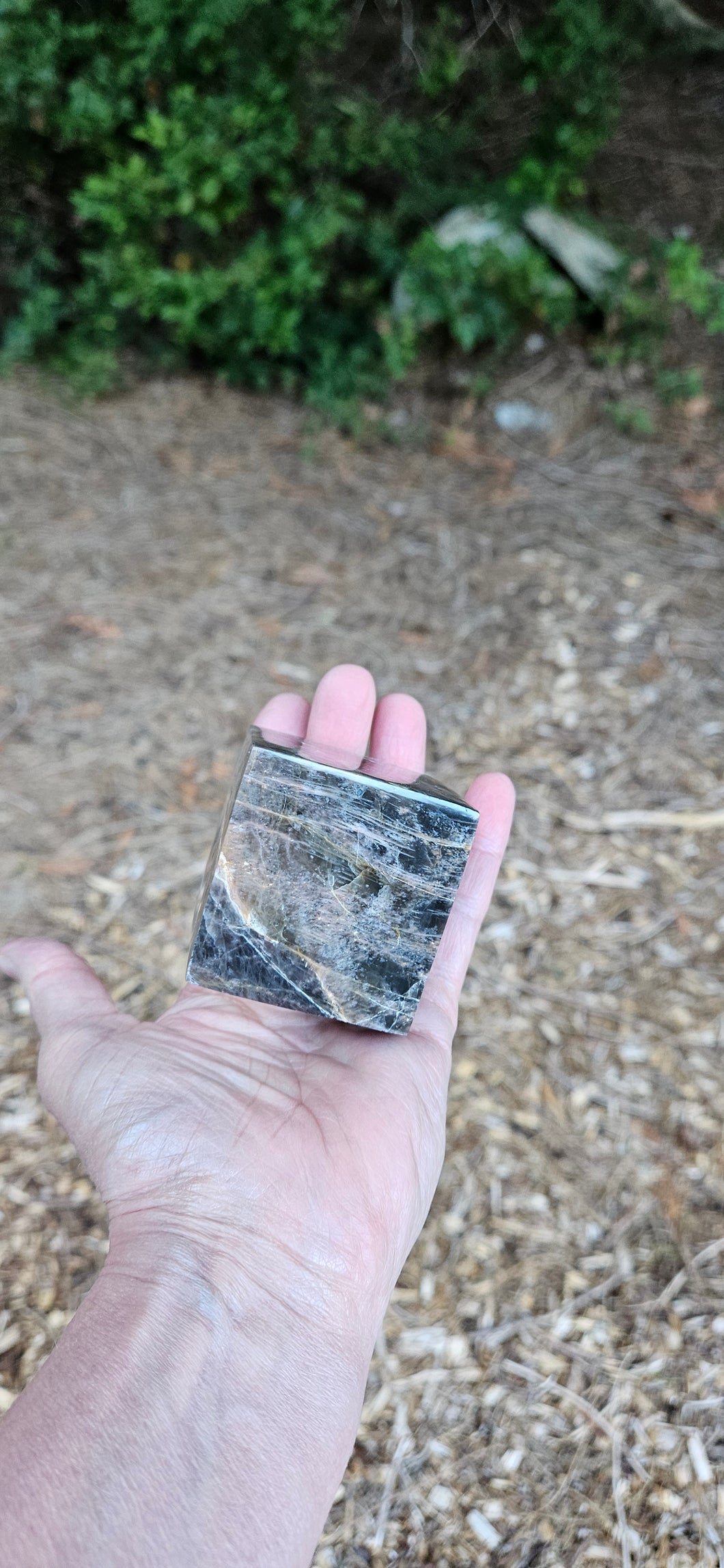 Black Moonstone Cube