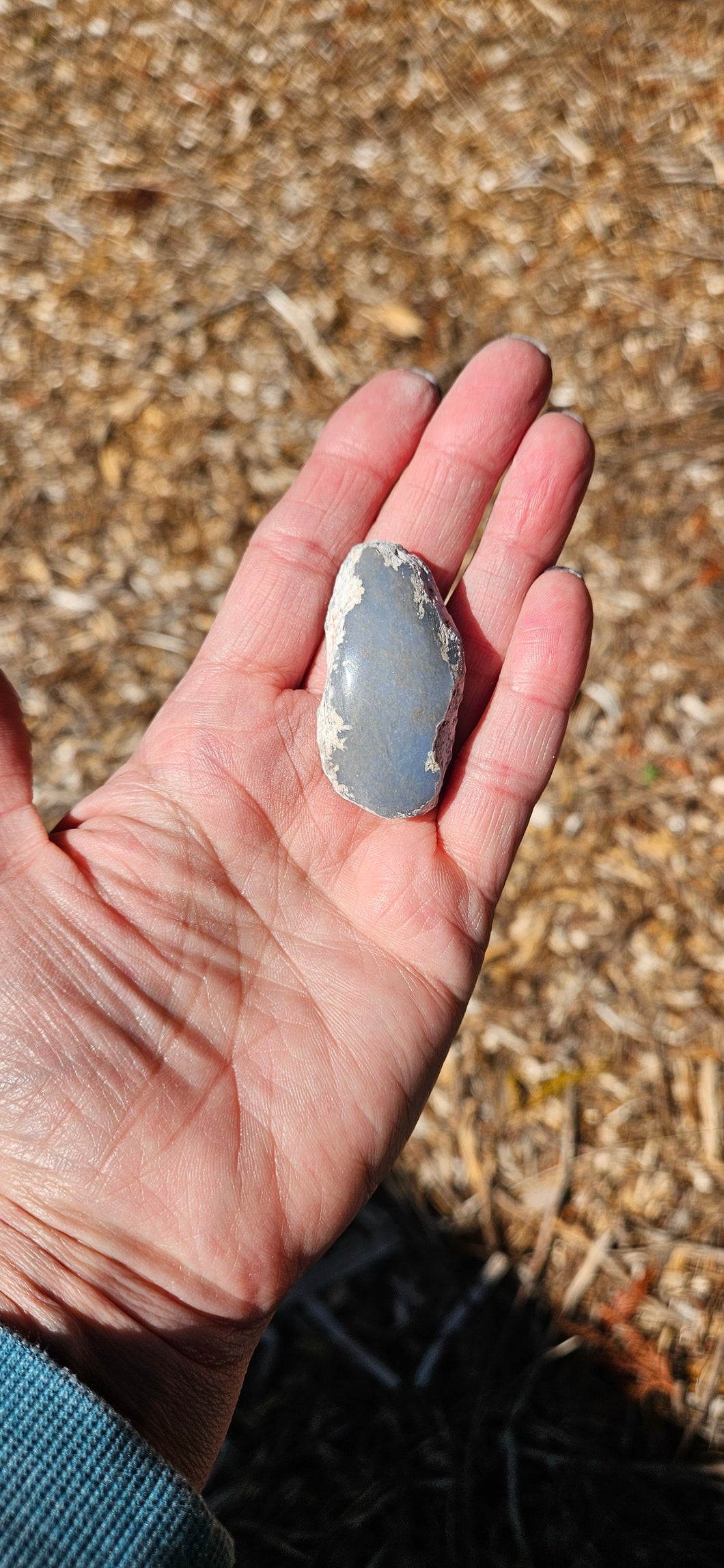 Angelite Half Polished Window