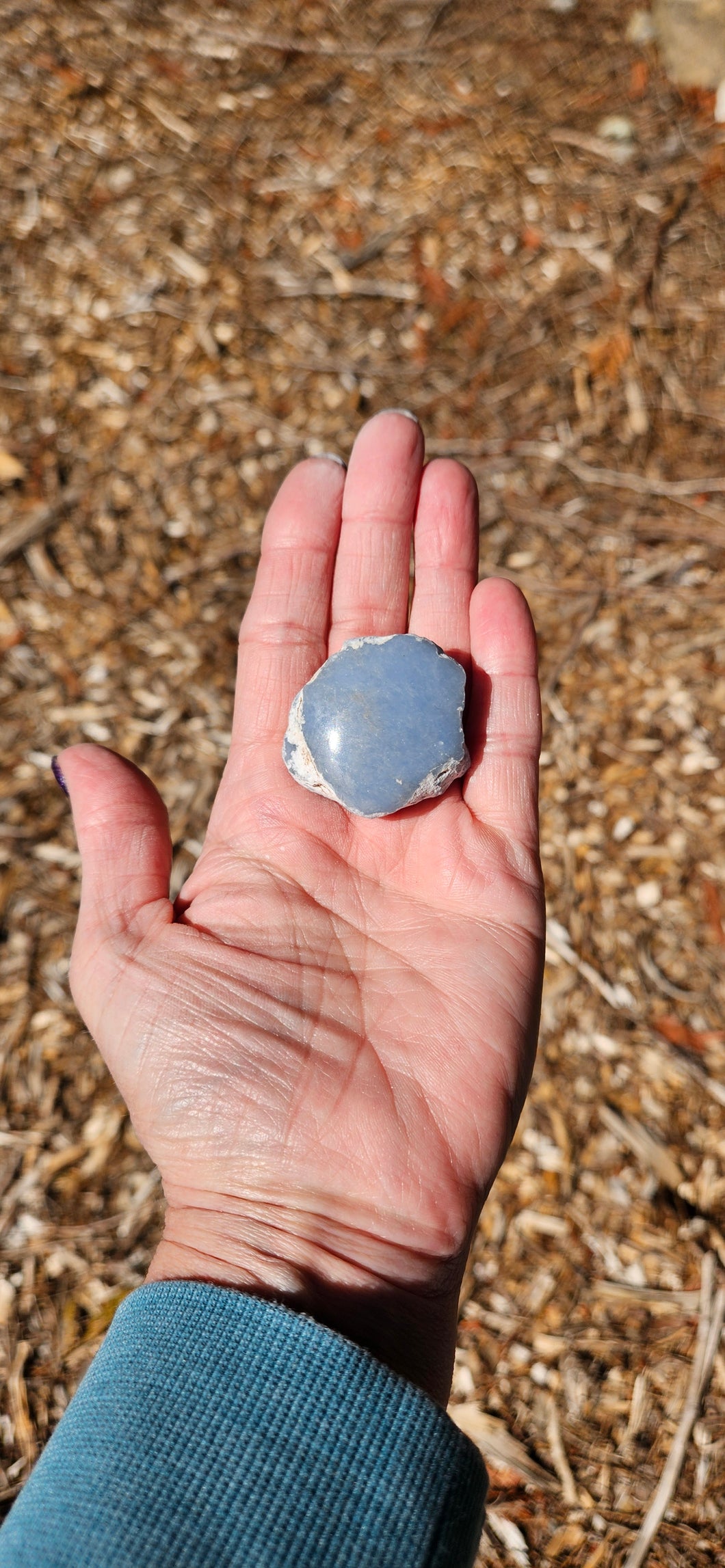Angelite Half Polished Window