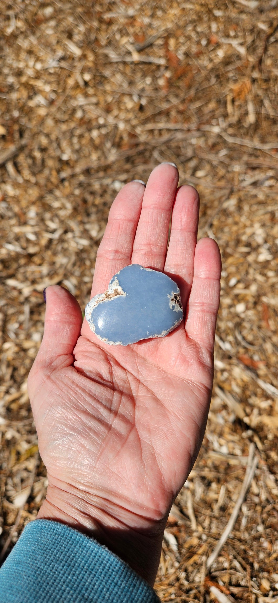 Angelite Half Polished Window