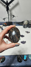 Load image into Gallery viewer, Black Moonstone Palm Stone
