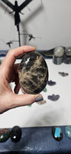 Load image into Gallery viewer, Black Moonstone Palm Stone
