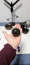 Load image into Gallery viewer, Black Obsidian Sphere with Silver Sheen
