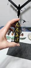 Load image into Gallery viewer, Black Obsidian Point with Stars &amp; Moons
