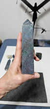 Load image into Gallery viewer, Ruby Fuchsite Kyanite Tower
