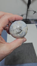 Load and play video in Gallery viewer, Blue Flower Agate Sphere
