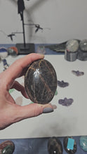 Load and play video in Gallery viewer, Black Moonstone Palm Stone
