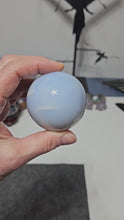 Load and play video in Gallery viewer, Blue Chalcedony Sphere
