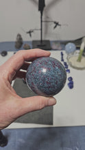 Load and play video in Gallery viewer, Ruby Fuchsite Kyanite Sphere
