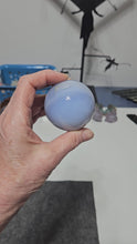 Load and play video in Gallery viewer, Blue Chalcedony Sphere
