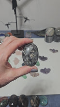 Load and play video in Gallery viewer, Larvikite Palm Stone
