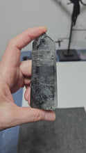 Load and play video in Gallery viewer, Tourmalated Quartz Point
