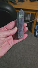 Load and play video in Gallery viewer, Ruby-Kyanite-Fuchsite Point
