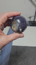 Load and play video in Gallery viewer, Purple Chalcedony Sphere
