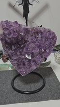 Load and play video in Gallery viewer, Amethyst Heart on Stand
