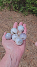 Load and play video in Gallery viewer, Agate Mini Spheres with Druzy
