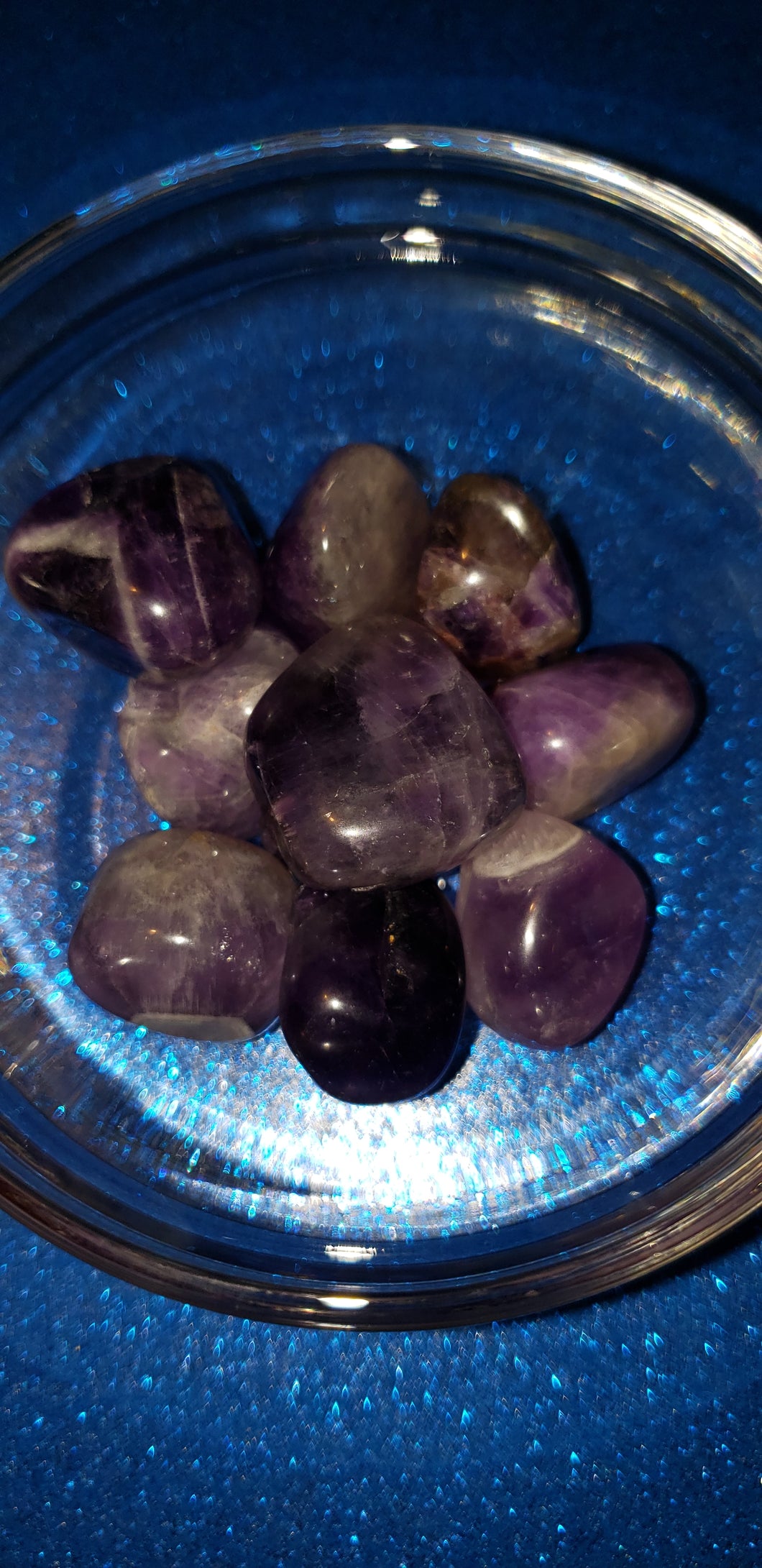 Chevron Amethyst Tumble Stones