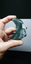 Load image into Gallery viewer, Moss Agate Half Moon
