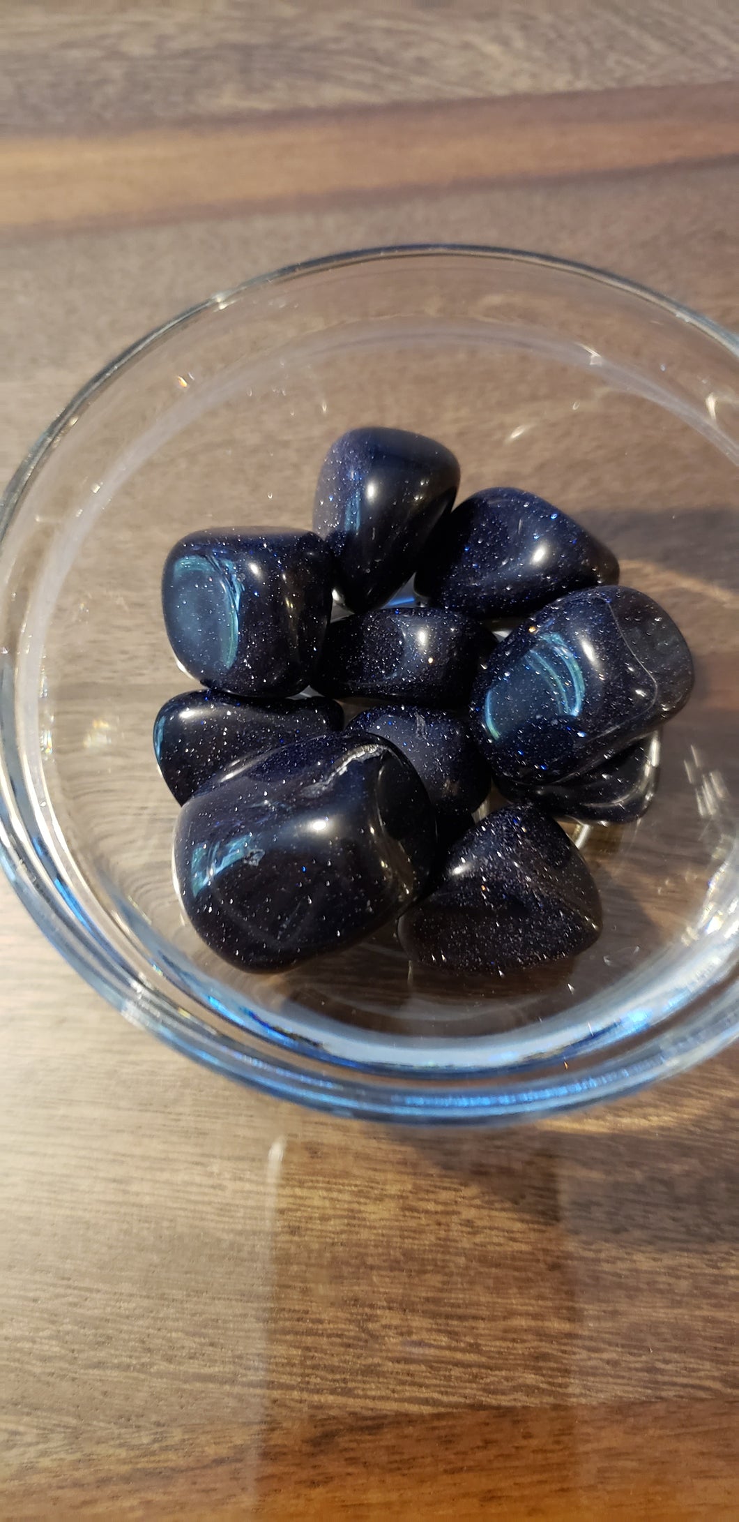 Blue Goldstone Tumble Stones