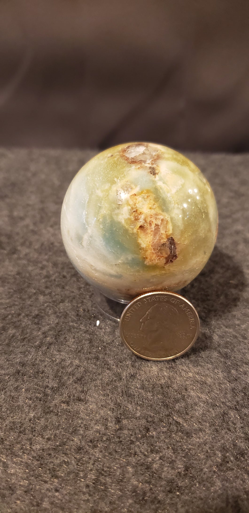 Blue Aragonite Sphere