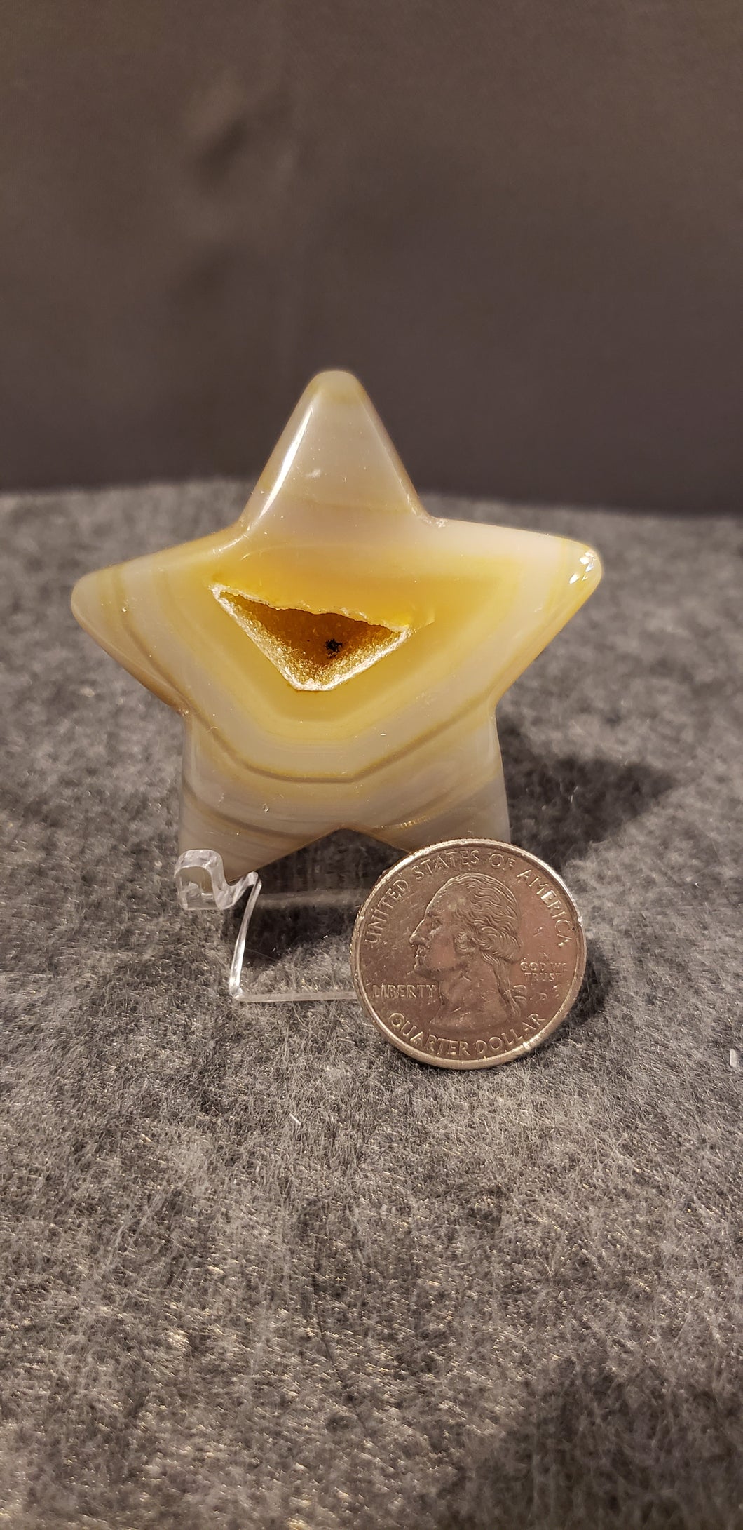 Agate Star with Druzy