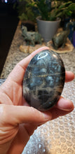 Load image into Gallery viewer, Black Moonstone Palm Stone
