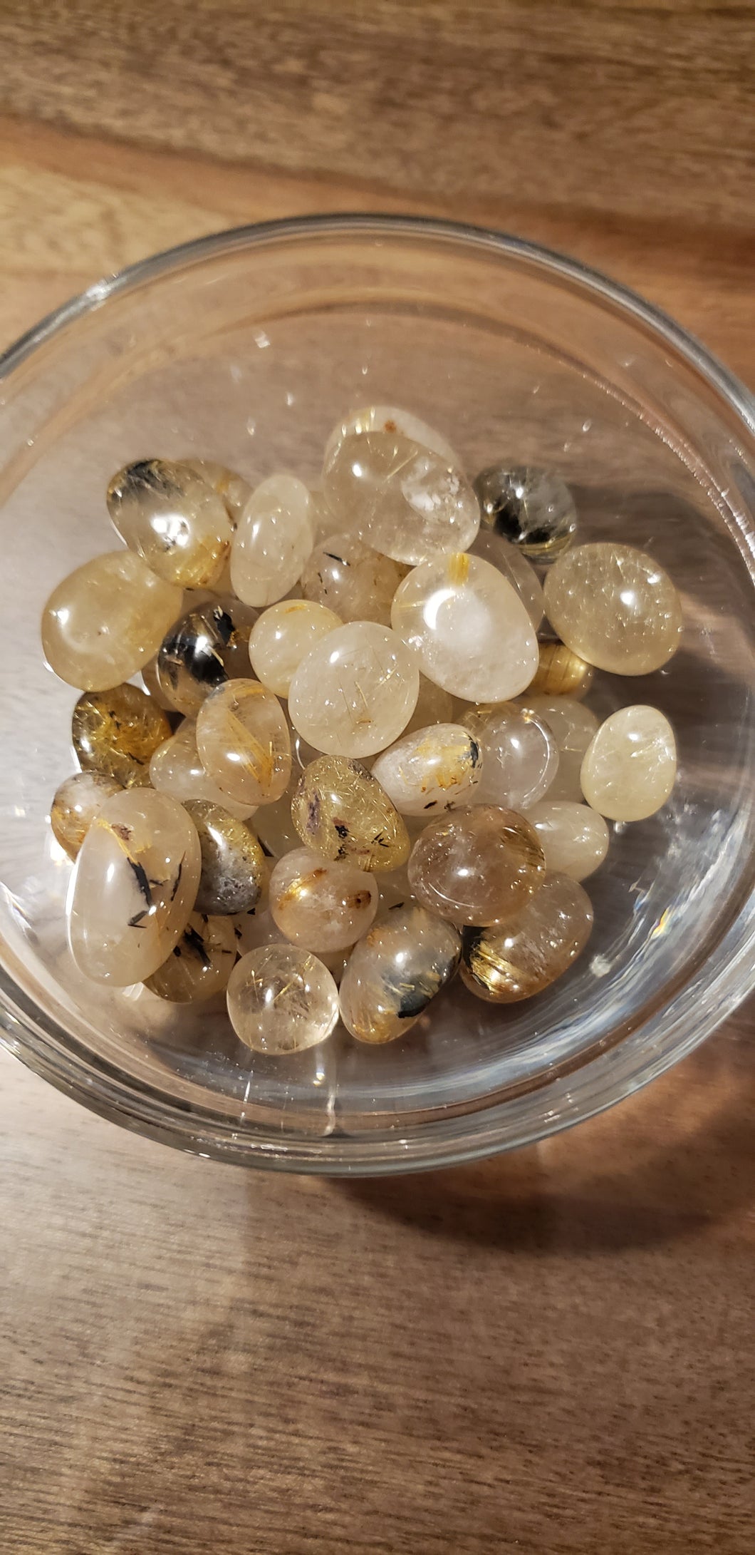 Rutilated Quartz Tumble Stones