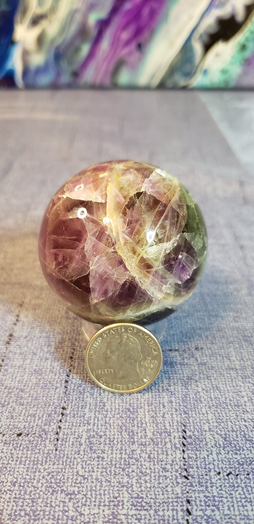 Rainbow Fluorite Sphere