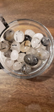 Load image into Gallery viewer, Tourmalated Quartz Tumble Stones
